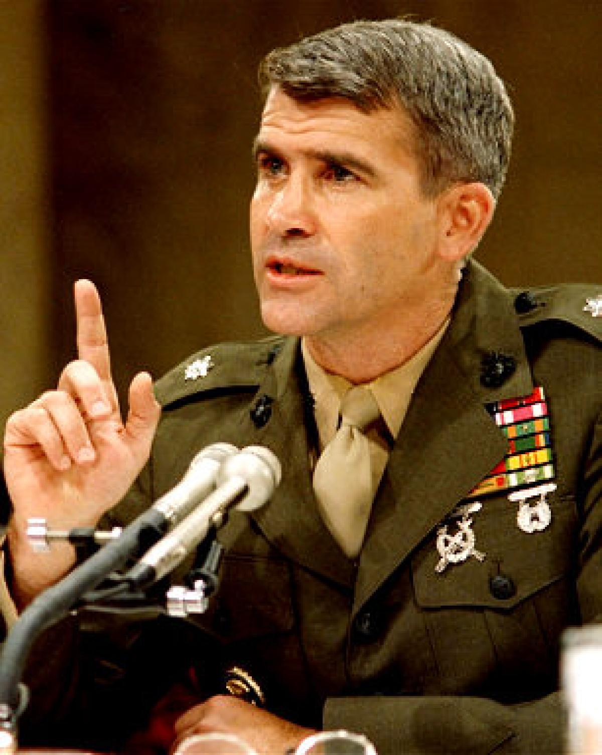 Image result for oliver north testimony iran contra
