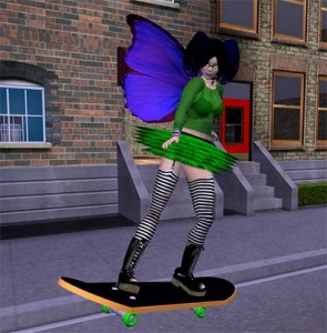 aimee on skate 295x300 - Second Life Avatars Controlled by the Human Brain