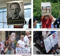 swastikas - The Loud Majority of Stupid Americans are Driving the Health Care "Debate"