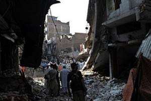 Peshawar blast 300x202 - Mufti Usmani Holds Blackwater Responsible for Ashura Bomb Blast