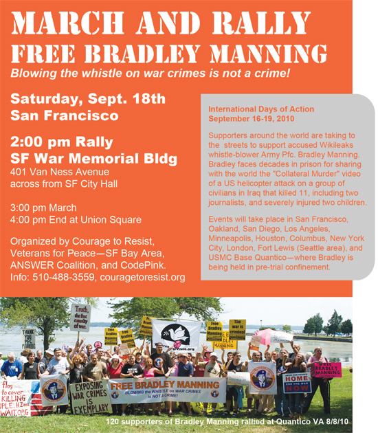 manning sf event550 - Veterans Defend Accused WikiLeaks’ Source Bradley Manning