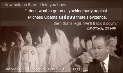 oreilly lynching - Race Baiting at Fox News