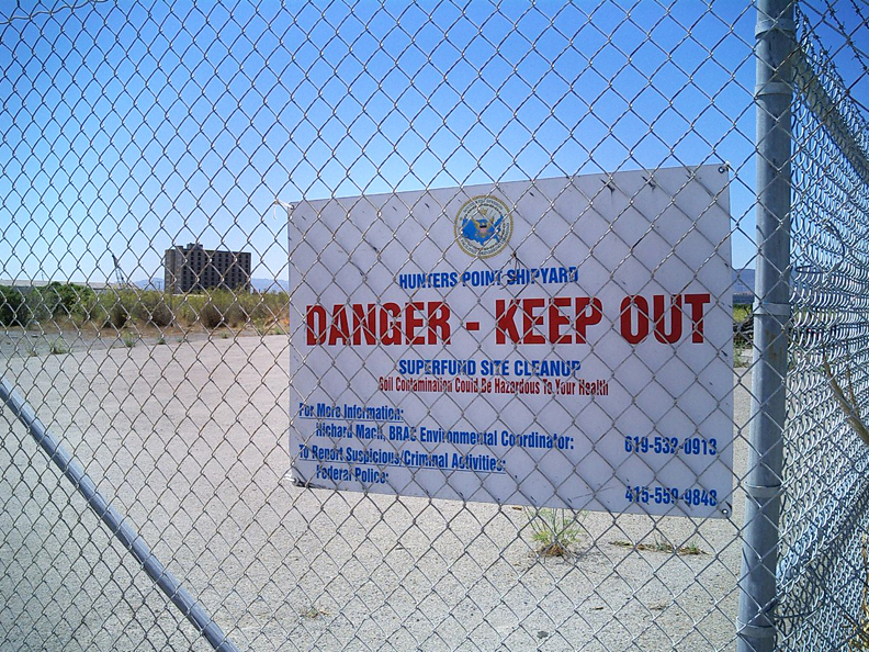 Hunters Point Shipyard Danger Keep Out sign - Hot Spots