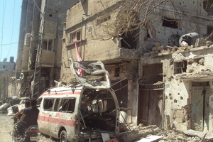 Shuja'ya civil defence ambulance hit 21 July, where medic was killed