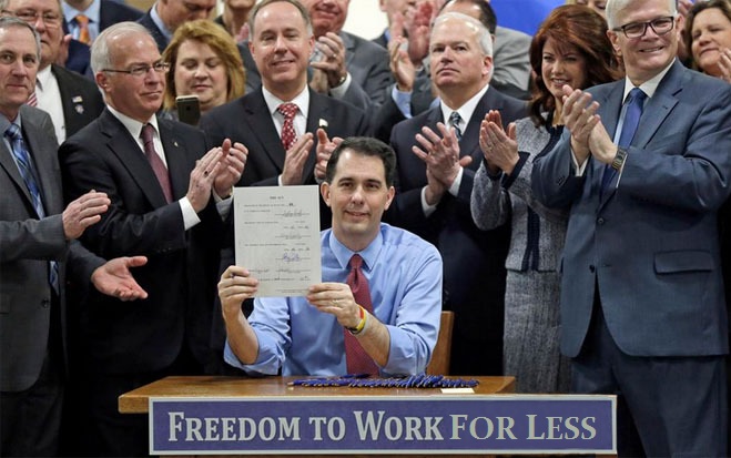 walker right to work - The Right-Wing Money Behind the Right-to-Work Battle