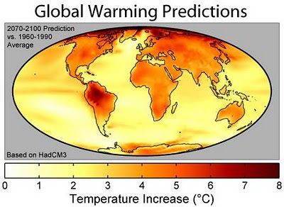 global warming predictions map 2 - The Dehydration of America