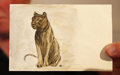 cat 1385127c - Hitler's Painting of Black Cat to be Auctioned